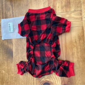 Plaid Dog Sweater - Red and Black